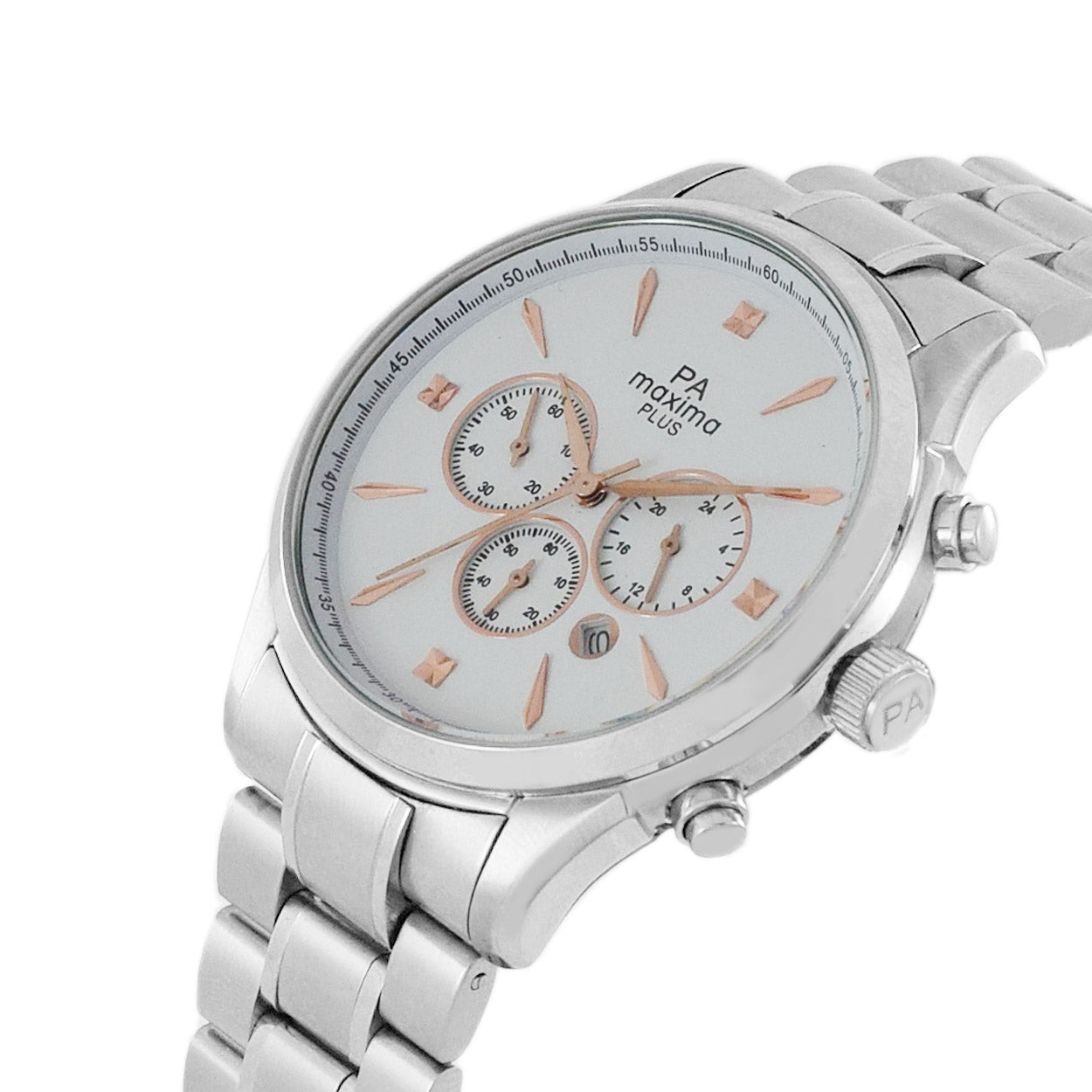 Maxima STEEL Men White Dial Analogue Watch - 48810CMGS