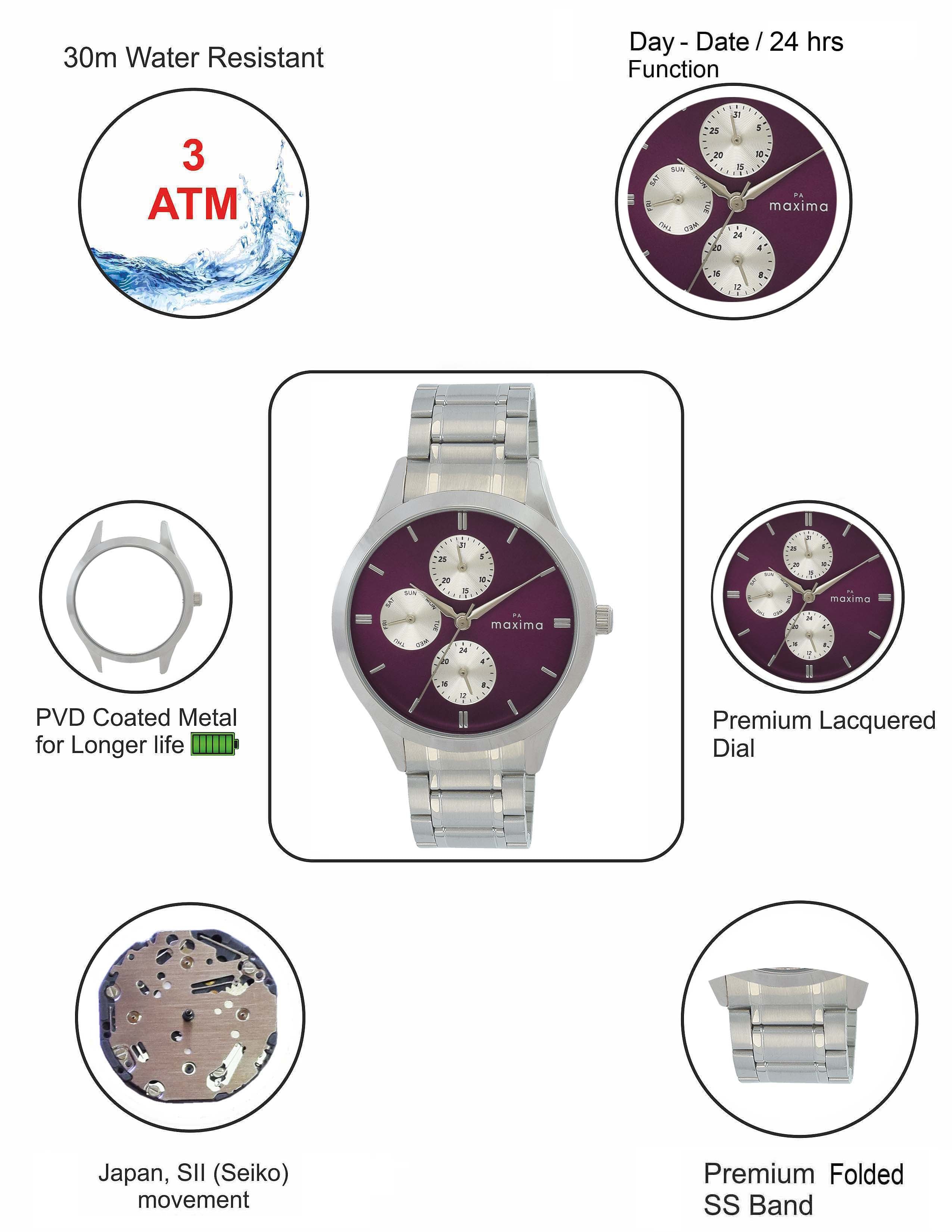 Maxima ATTIVO Women Purple Dial Analogue Watch - 67452CMLI