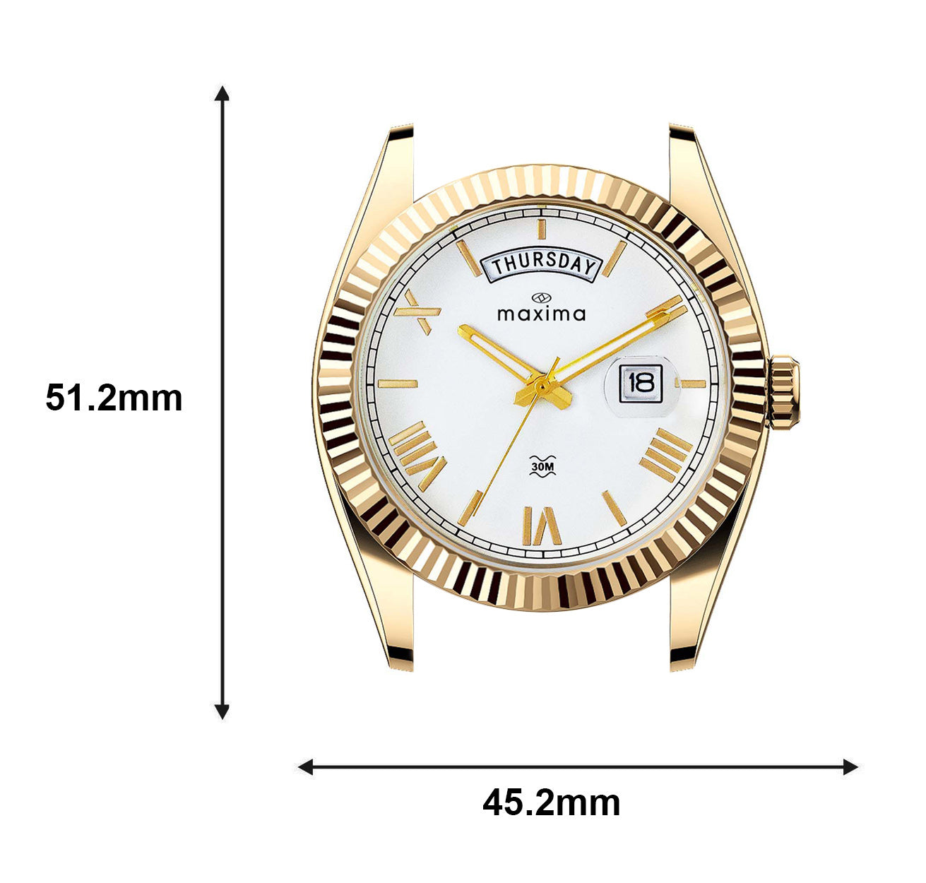 Maxima GOLD Men White Dial Analogue Watch - 69101CMGY