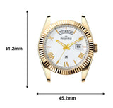 Maxima GOLD Men White Dial Analogue Watch - 69101CMGY