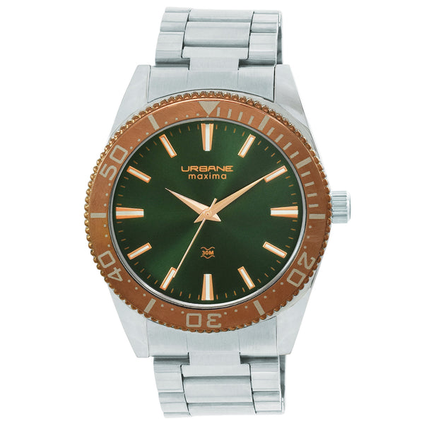Maxima URBANE Men Green Dial Analogue Watch - 69340CMGT