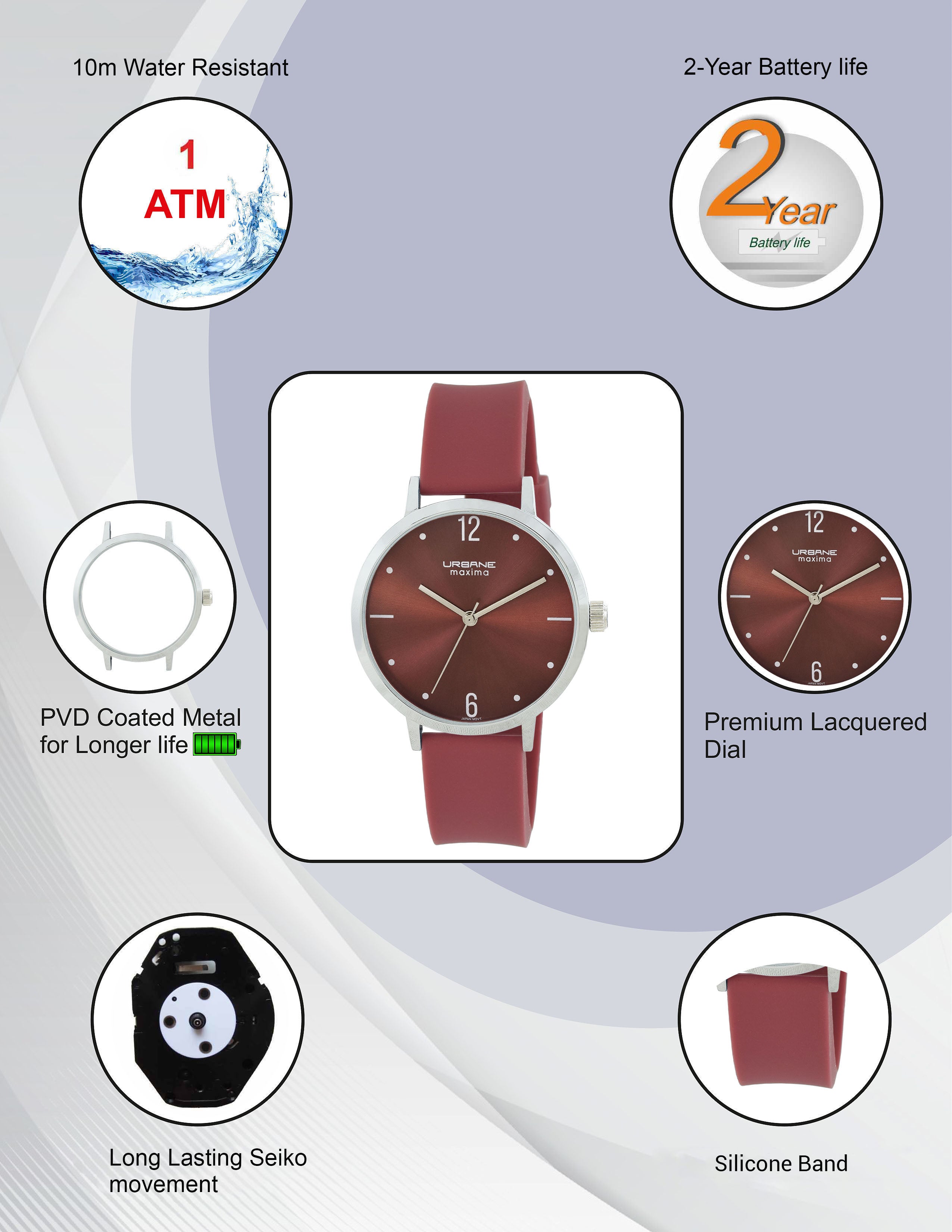 Maxima Urbane Collection Analog Watch For Women 70094PMLI