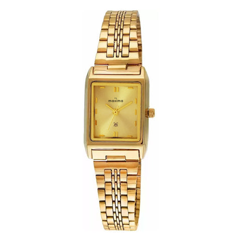 Maxima GOLD Women Beige Dial Analogue Watch - 06117CMLY
