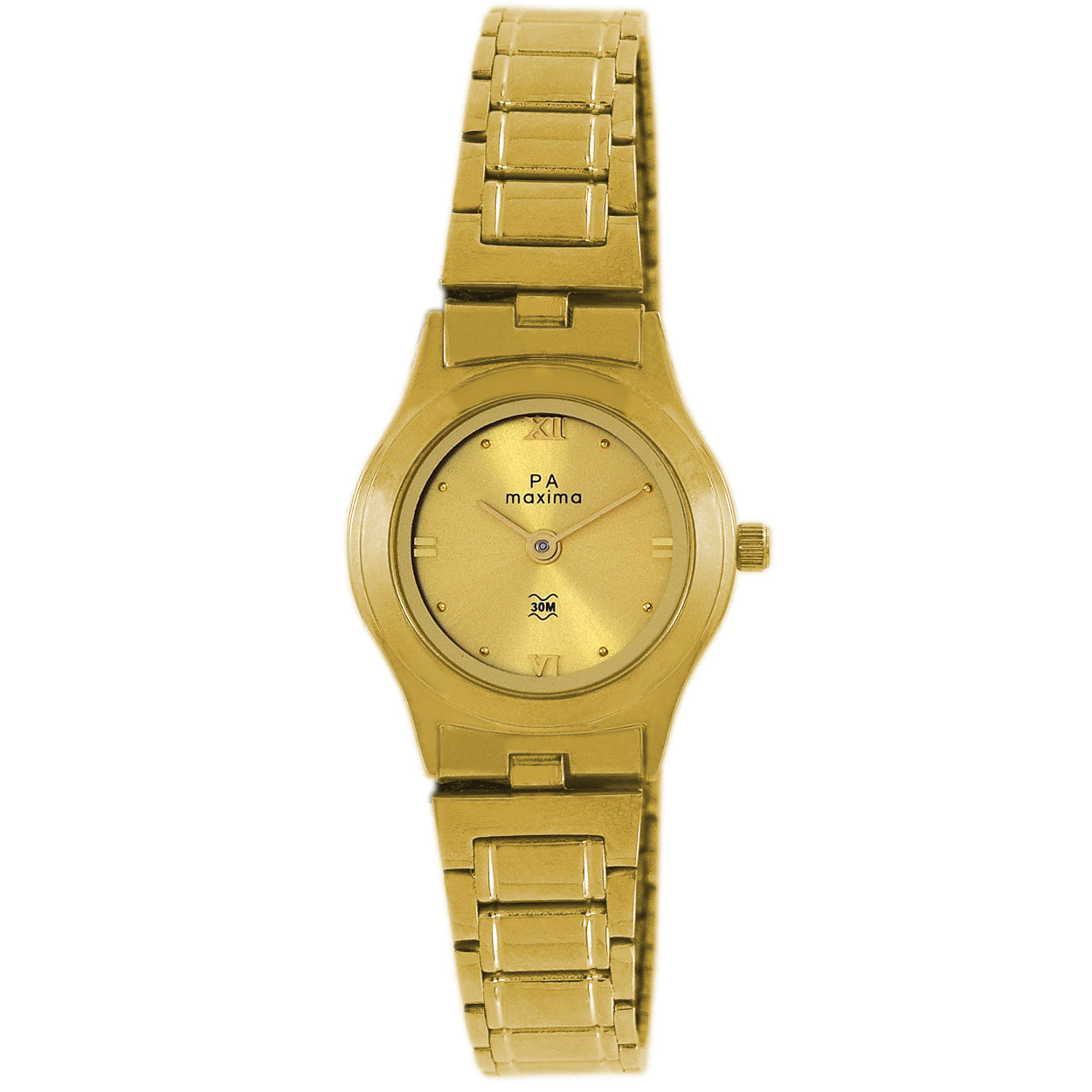 Maxima GOLD Women Black Dial Analogue Watch 14732CMLY