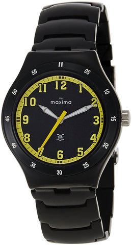 Maxima ALUMINIUM Men Black Dial Analogue Watch - 23795CMGB