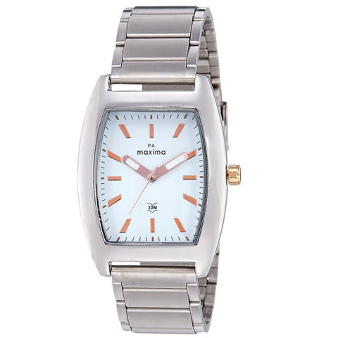 Maxima ATTIVO Men White Dial Analogue Watch - 35363CAGI