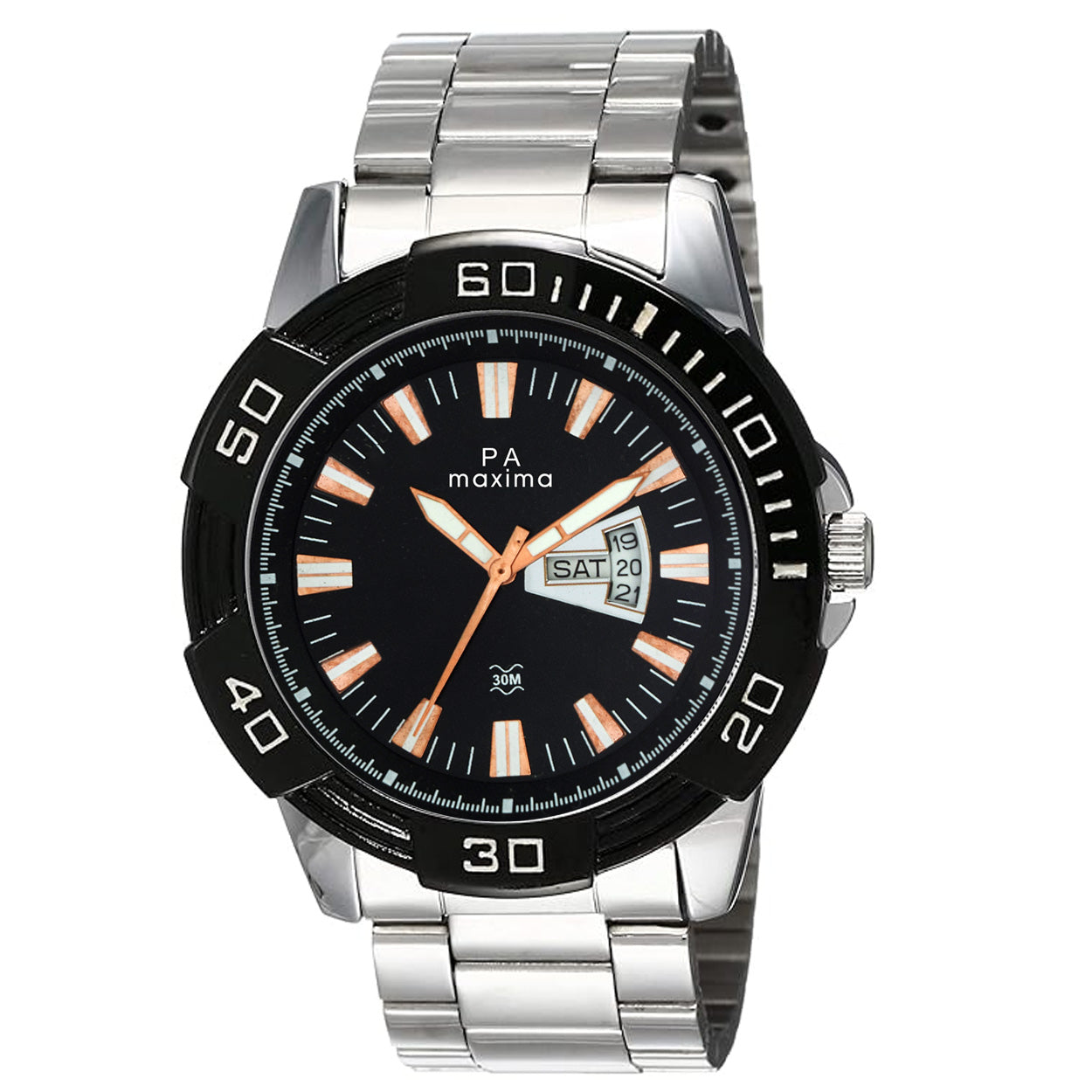 Maxima ATTIVO Men Black Dial Analogue Watch 38122CMGI