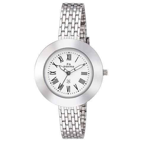 Maxima E-CO Women White Dial Analogue Watch - 39655CMLI