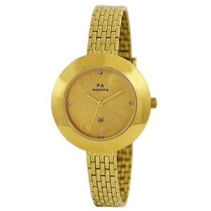 Maxima GOLD Women Gold Dial Analogue Watch 41484CMLY