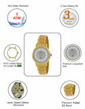 Maxima GOLD Women White Dial Analogue Watch - 48232CMLY