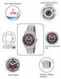 Maxima ATTIVO Men Brown Dial Analogue Watch - 49851CAGI