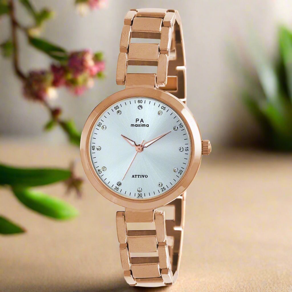 Maxima ATTIVO Women Silver Dial Analogue Watch 55772BMLR