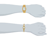Maxima GOLD Couple White Dial Analogue Watch - 56421/56441BMPY