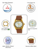 Maxima GOLD Women Silver Dial Analogue Watch - 58780LMLY