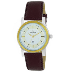 Maxima GOLD Women White Dial Analogue Watch - 60185LMLT