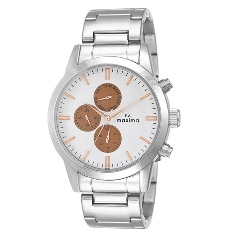 Maxima ATTIVO Men White Dial Analogue Watch - 63261CMGI