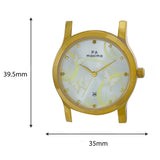 Maxima GOLD Women Silver Dial Analogue Watch - 63605CMLY