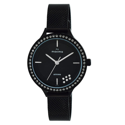 Maxima ATTIVO Women Black Dial Analogue Watch - 66242CMLB