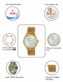 Maxima GOLD Women Silver Dial Analogue Watch - 66501CMLY