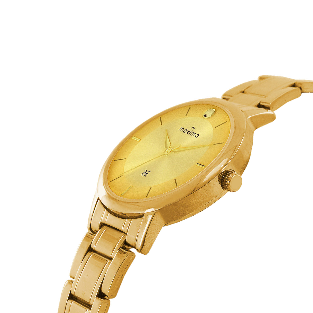 Maxima GOLD Women Gold Dial Analogue Watch 67081CMLY