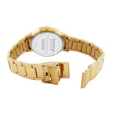 Maxima GOLD Women White Dial Analogue Watch - 67082CMLY