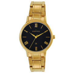 Maxima GOLD Women Blue Dial Analogue Watch - 67083CMLY