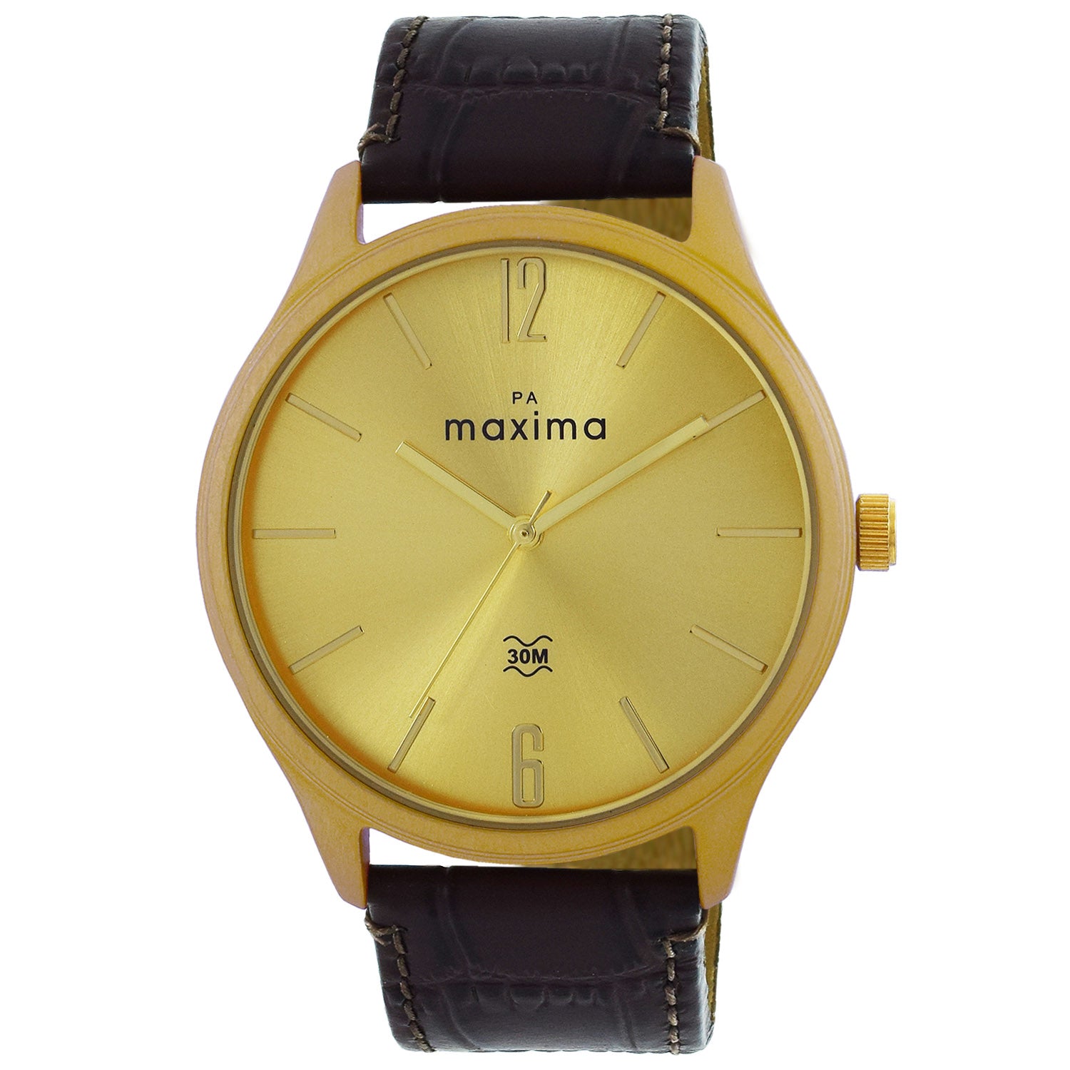 Maxima ALUMINIUM Men Gold Dial Analogue Watch - 67560LMGY
