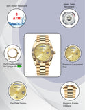 Maxima GOLD Men Gold Dial Analogue Watch - 69100CMGY