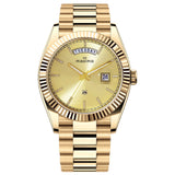 Maxima GOLD Men Gold Dial Analogue Watch - 69100CMGY