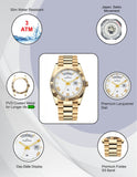Maxima GOLD Men White Dial Analogue Watch - 69101CMGY