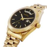 Maxima GOLD Men Black Dial Analogue Watch - 69103CMGY