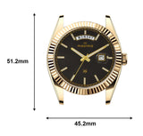 Maxima GOLD Men Black Dial Analogue Watch - 69103CMGY