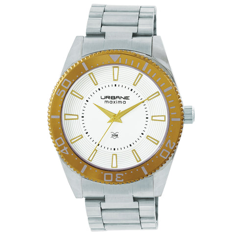 Maxima URBANE Men White Dial Analogue Watch - 69352 CMGT