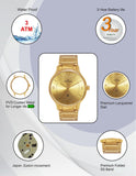 Maxima Kolar Antique Gold WaterProof Analog Watch For Men 73000CMGH