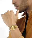 Maxima Kolar Antique Gold WaterProof Analog Watch For Men 73000CMGH