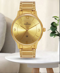 Maxima Kolar Antique Gold WaterProof Analog Watch For Men 73000CMGH