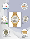 Maxima Kolar Antique Gold WaterProof Analog Watch For Men 73001CMGH