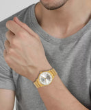 Maxima Kolar Antique Gold WaterProof Analog Watch For Men 73001CMGH