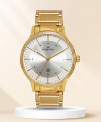 Maxima Kolar Antique Gold WaterProof Analog Watch For Men 73001CMGH