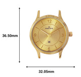 Maxima Kolar Antique Gold Waterproof Analog Watch For Women 73010CMLH