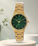 Maxima Kolar Antique Gold Waterproof Analog Watch For Women 73012CMLH