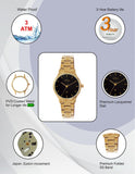 Maxima Kolar Antique Gold Waterproof Analog Watch ForWomen73014CMLH
