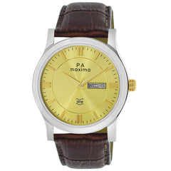 Maxima ATTIVO Men Beige Dial Analogue Watch - T-55613LMGI