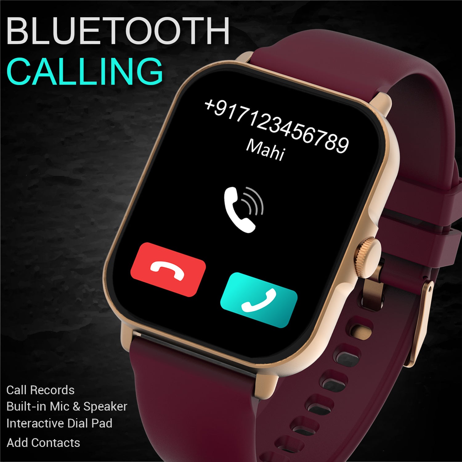 Maxima Turbo2 196 BT Calling Smart Watch 600 Nits Brightness One Tap  Connect Hindi Support